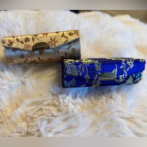 Elegant Floral Brocade Lipstick Cases